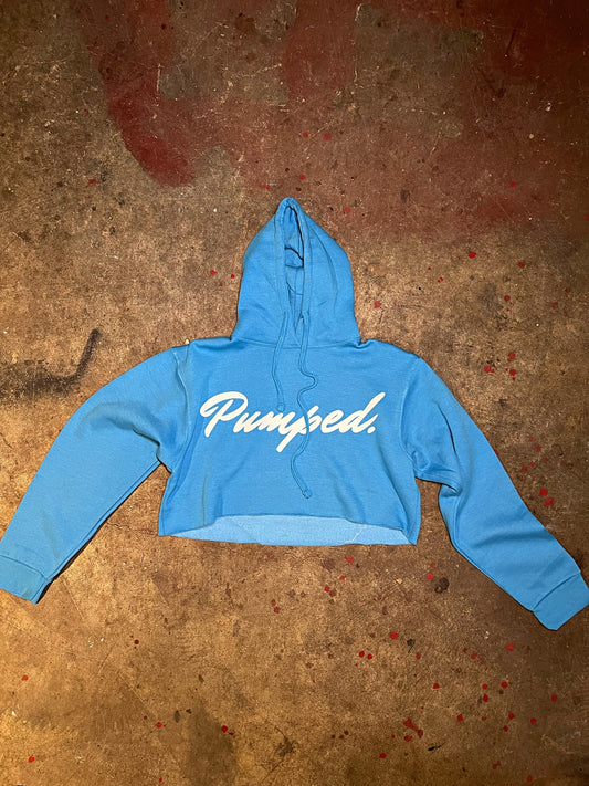 Hooded Crop Top (sky blue) (pre order)