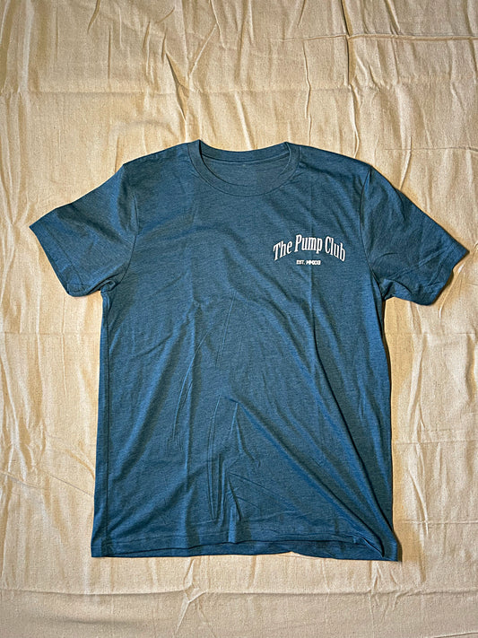 LIGHTWEIGHT TEE. (DEEP HEATHER BLUE)